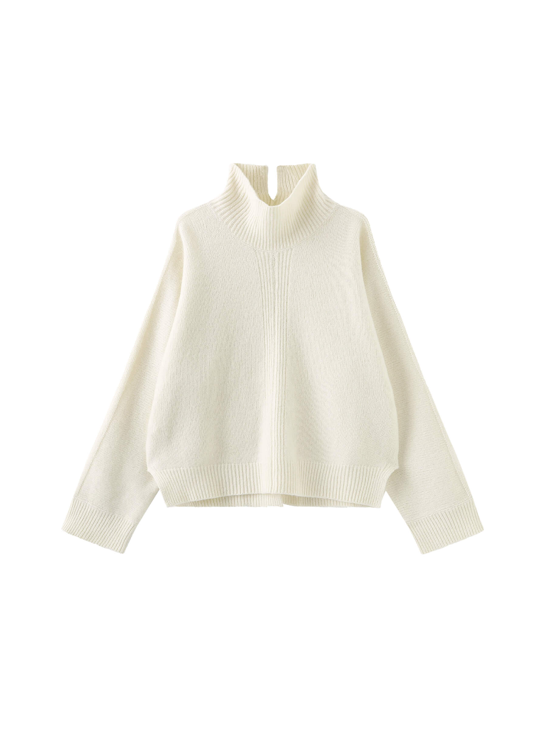 High Neck Sheep Wool Sweater-21
