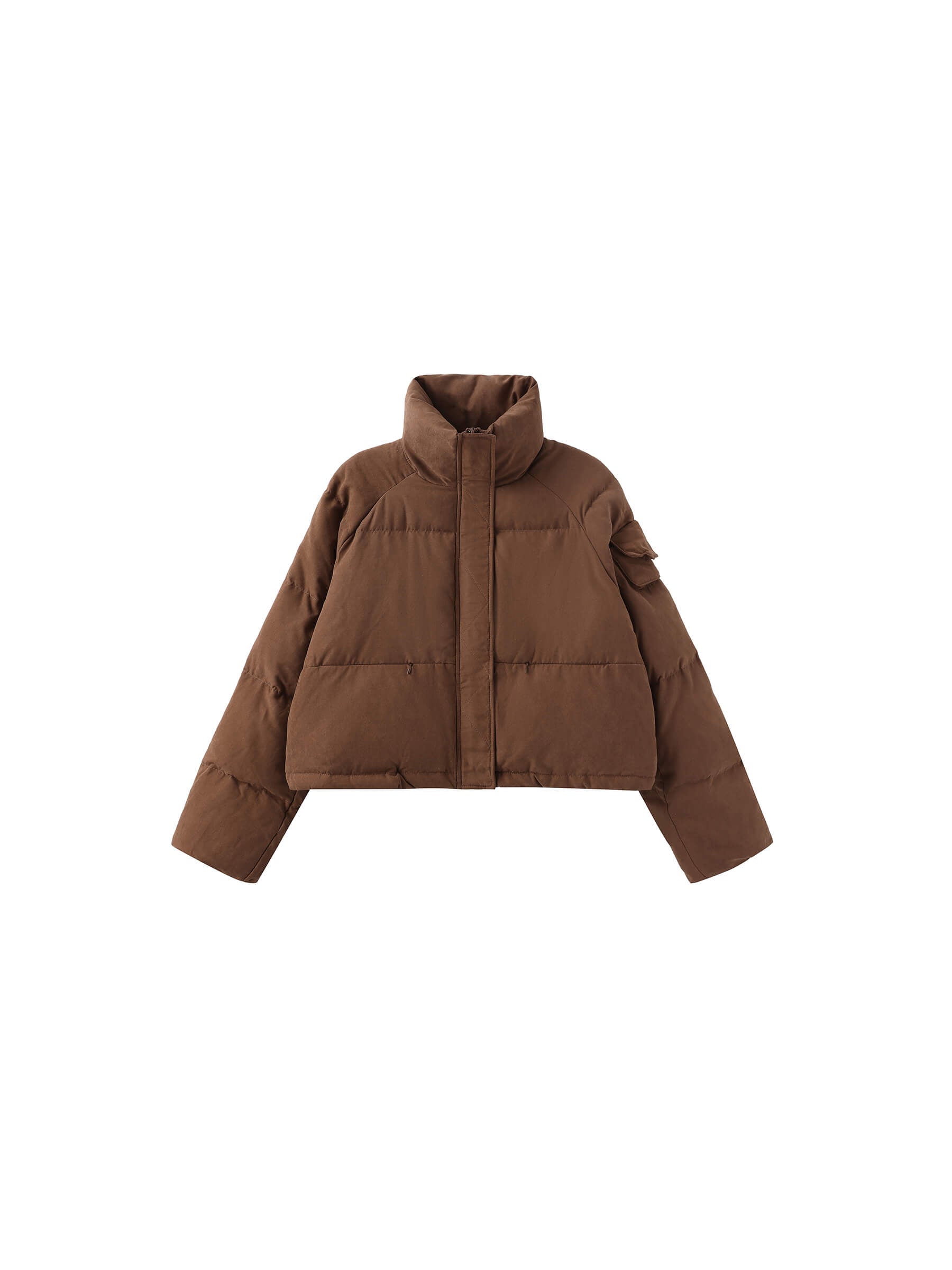 High Neck Short Puffer Down Coat-24