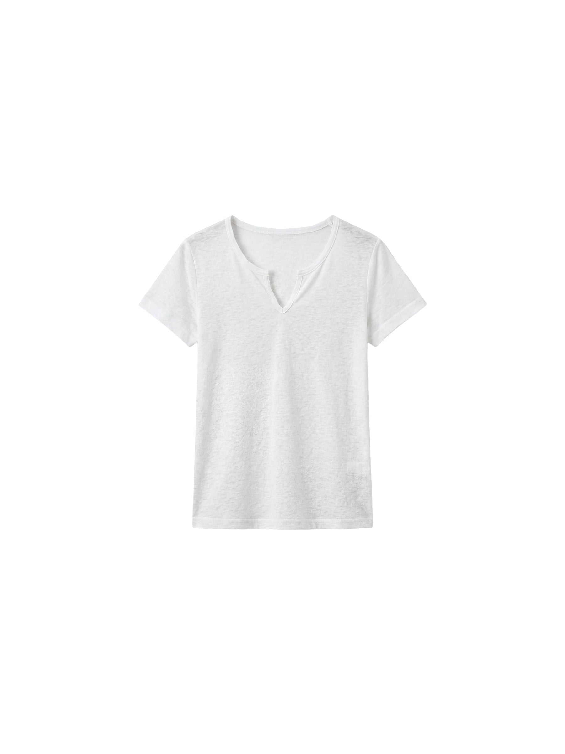 CUBIC Cotton-Blend Notch Neck Slim Fit T-shirt-21