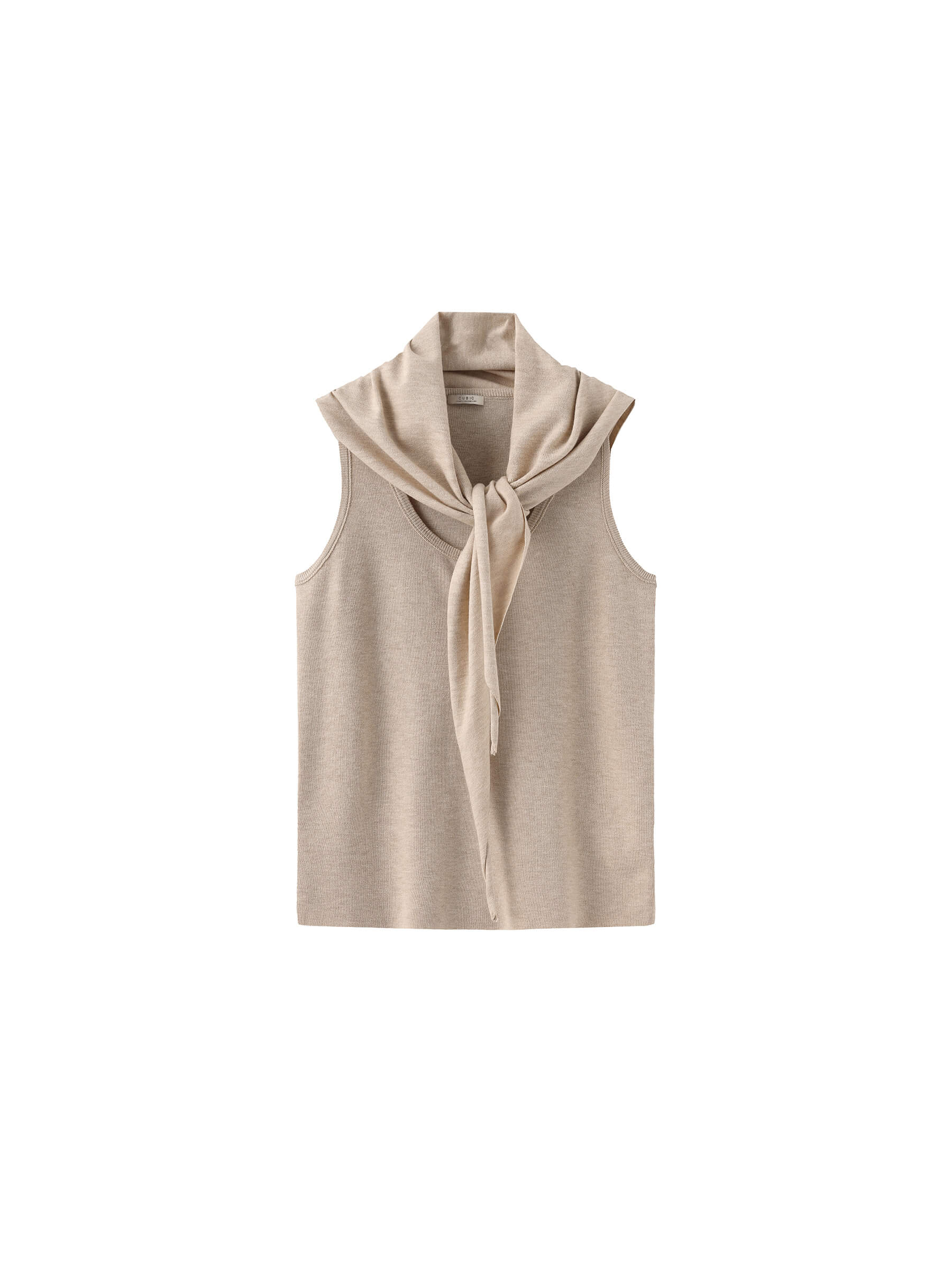 Slim-Fit Knit Henley Vest with Neck Tie-24