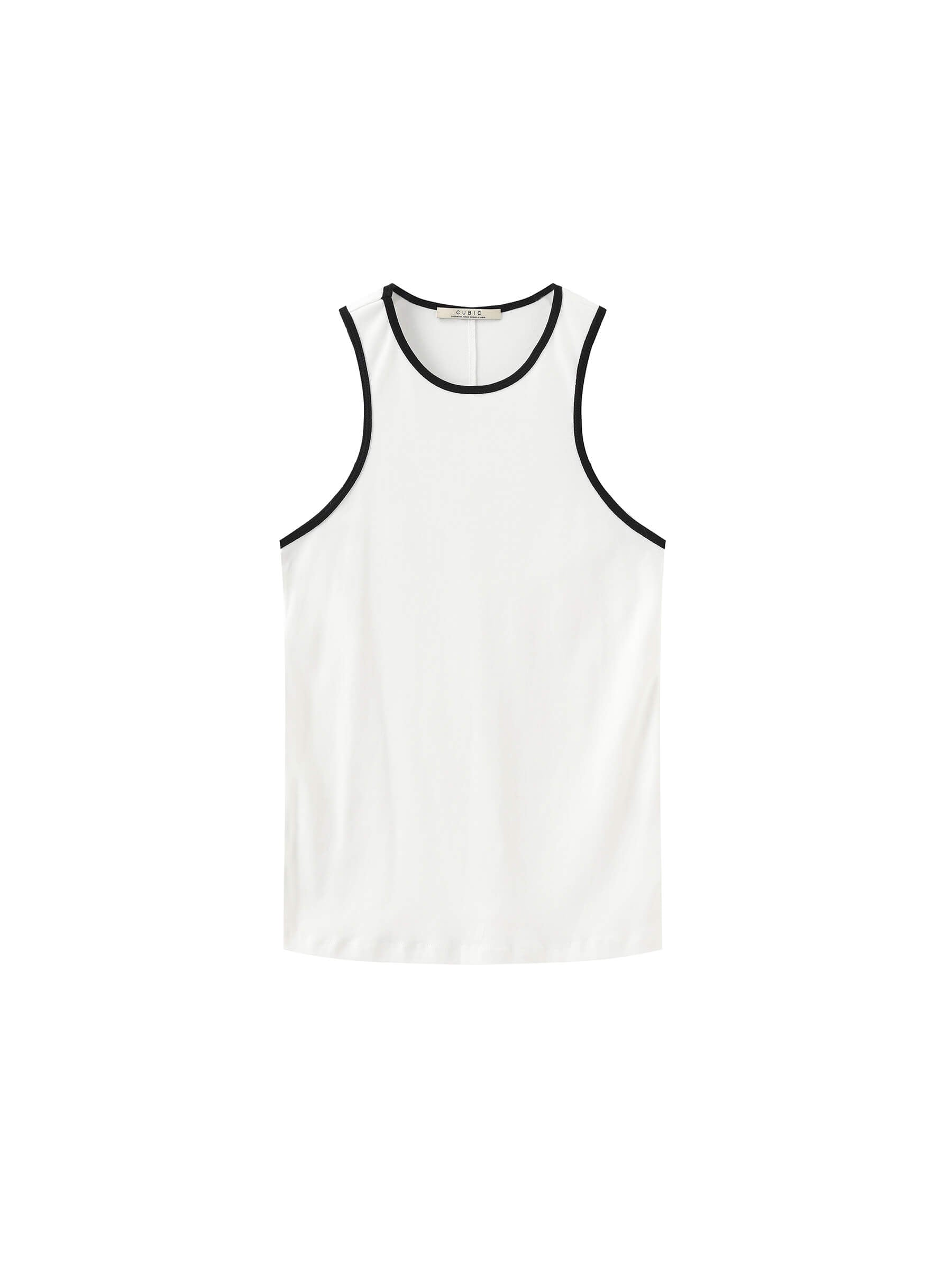 Contrast Cutaway Tank Top-21