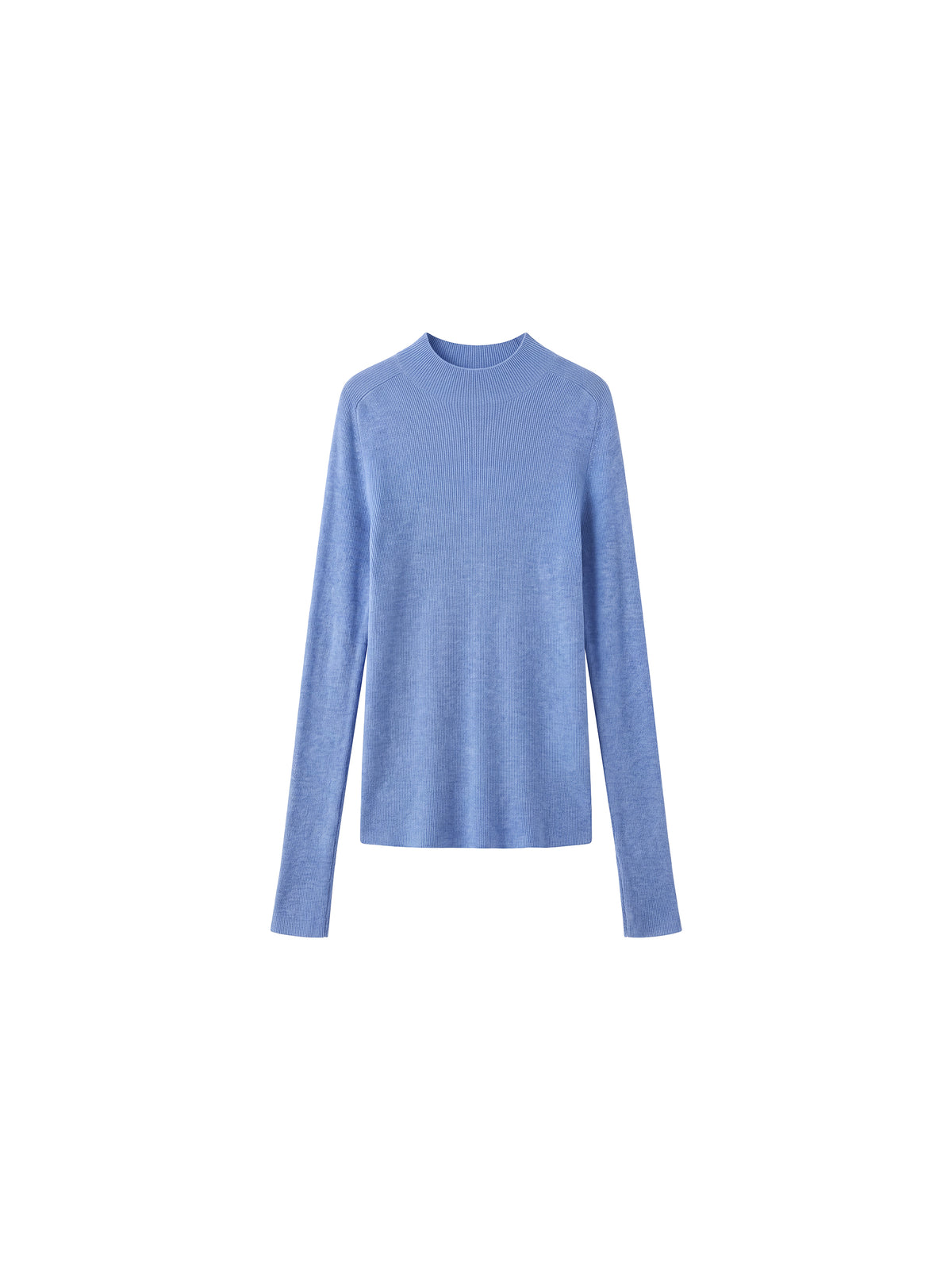 CUBIC 100% Wool Mock‑Neck Fitted Knit Top-29