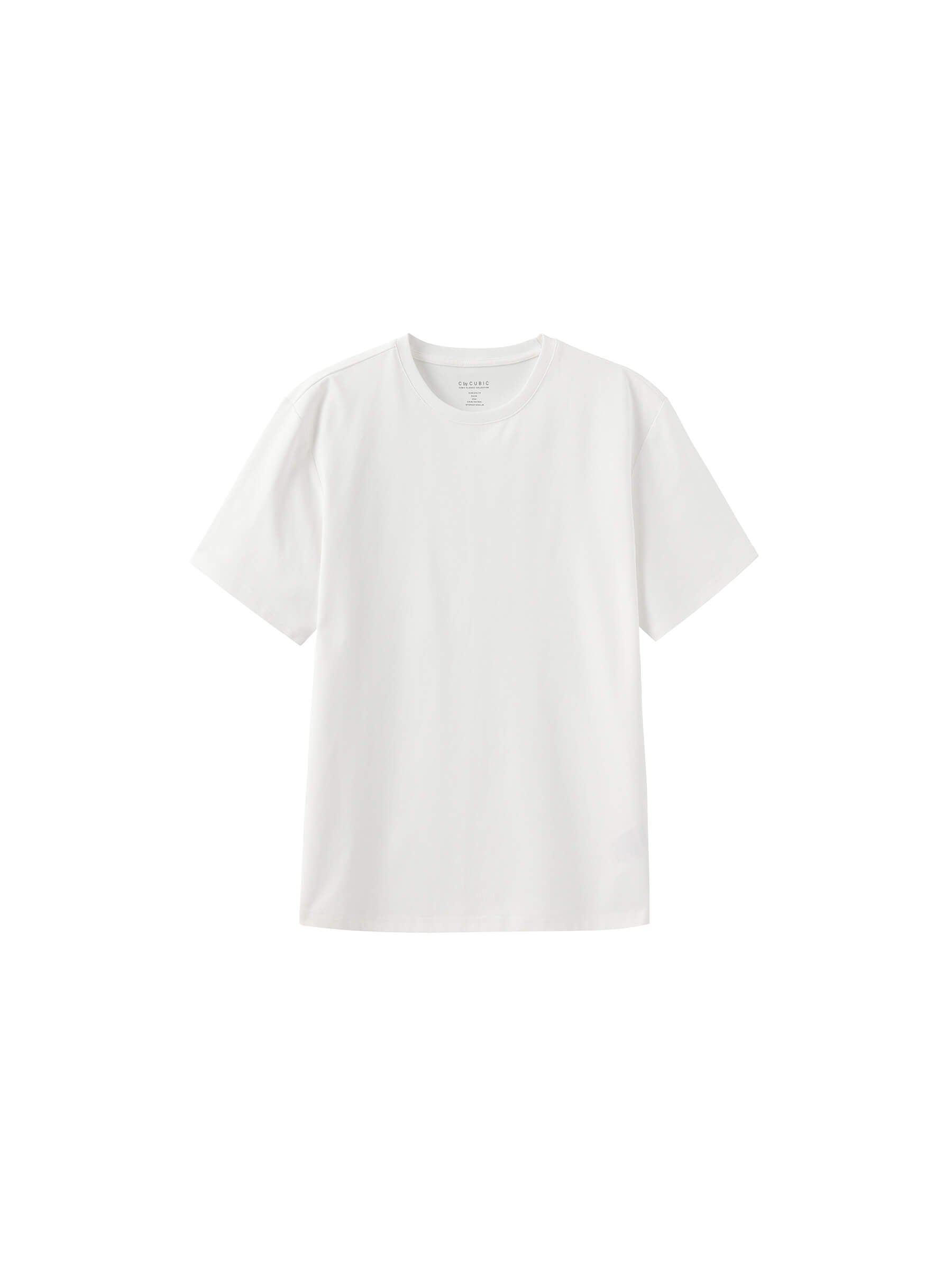 C by CUBIC Oversized Crew Neck Solid T-Shirt-21