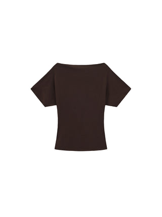 CUBIC Lyocell Blend Off-Shoulder Fitted Top
