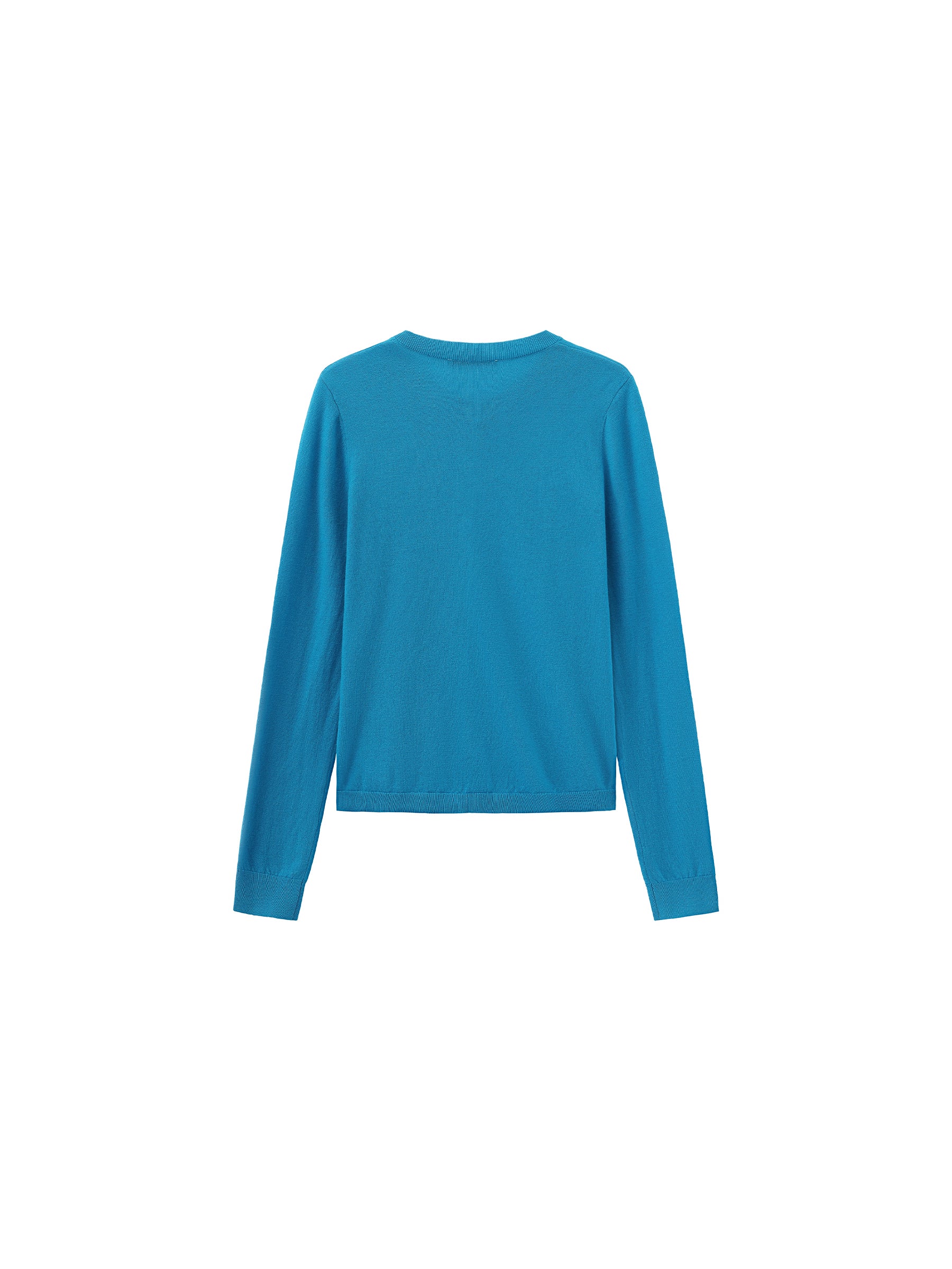 100% Wool Knit Cardigan with Crew Neck-22