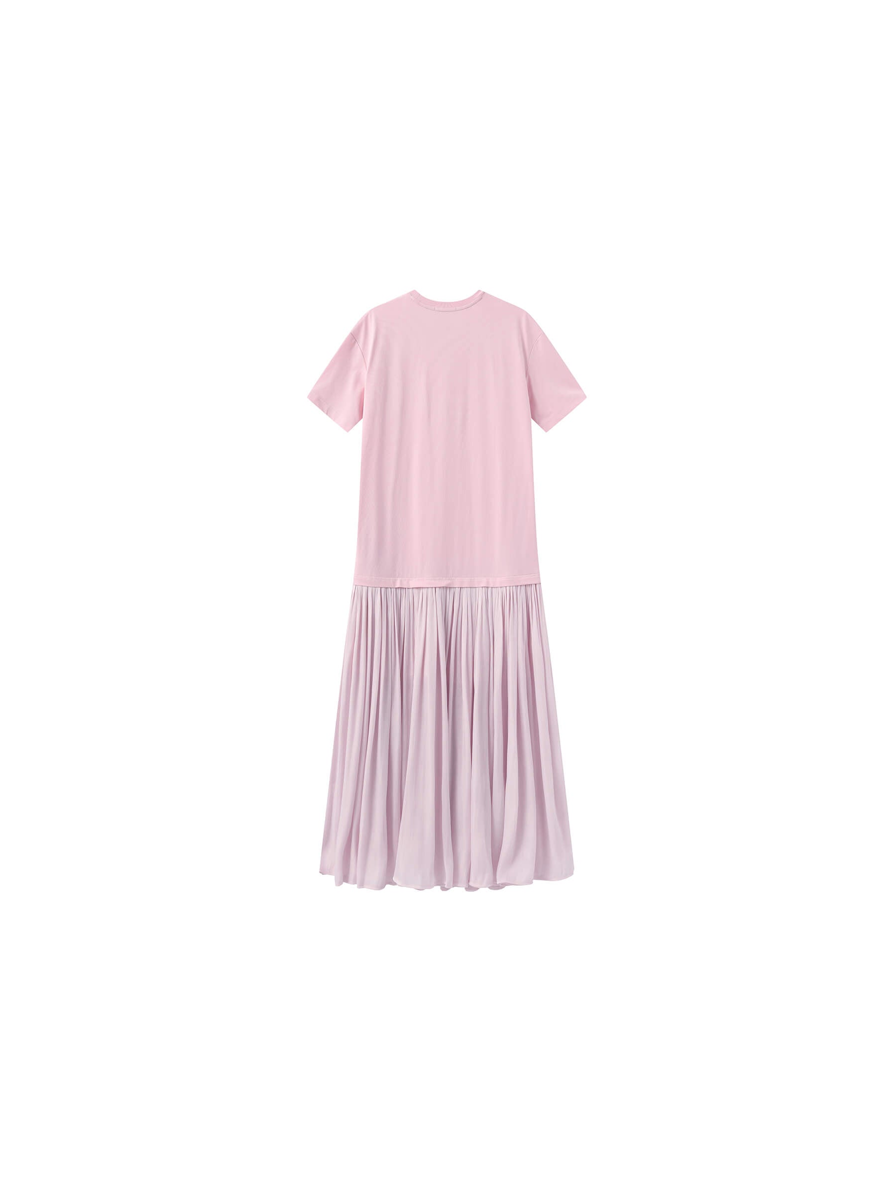 Oversized Round Neck Short Sleeve Pleated Dress-22