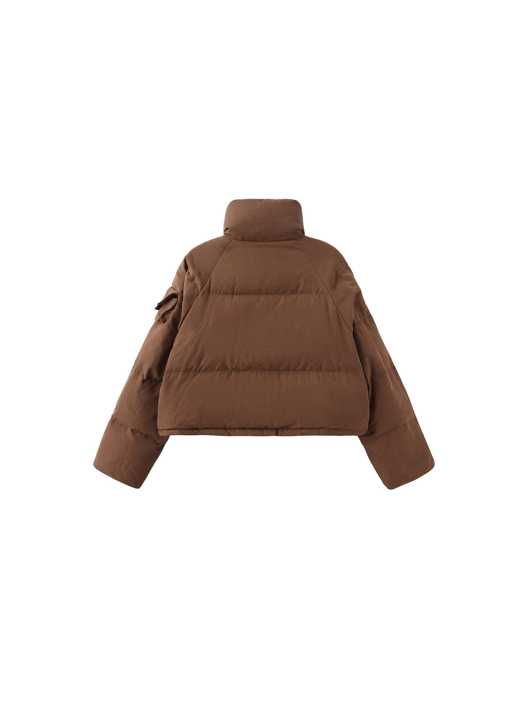 High Neck Short Puffer Down Coat-25