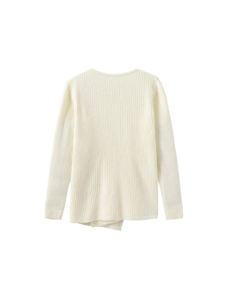 Crossover Ribbed Knit Jumper