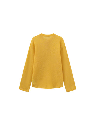 Henley Neck Loose-Fit Long-Sleeve Cover-Up