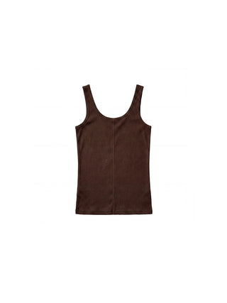 CUBIC Lyocell Wool Blend U-Neck Fitted Tank