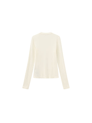 CUBIC Wool Blend V-Neck Knit T-Shirt