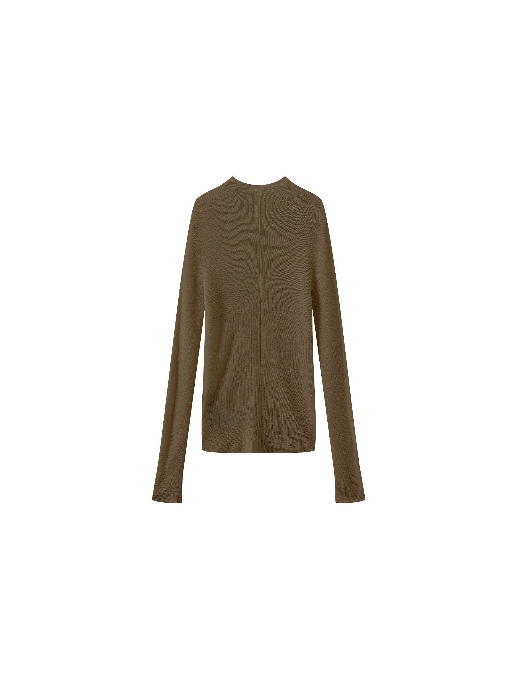 CUBIC 100% Wool Mock‑Neck Fitted Knit Top-22