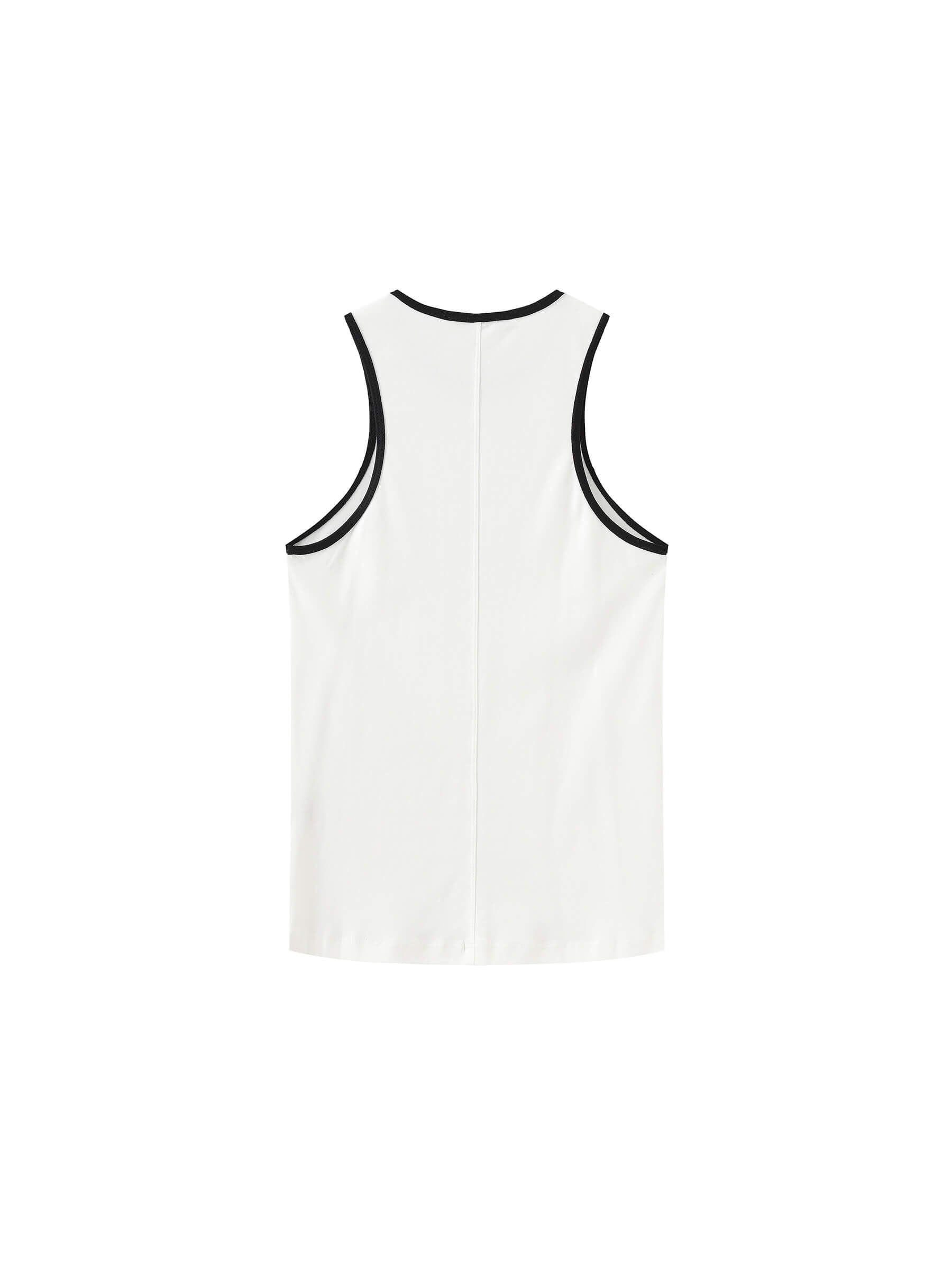 Contrast Cutaway Tank Top-22