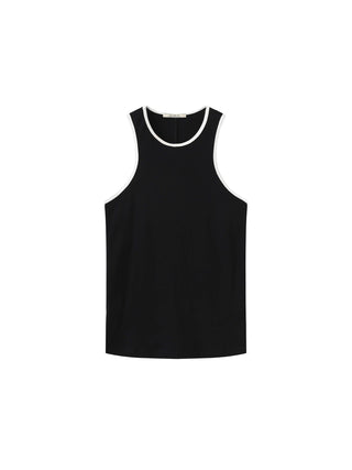 Contrast Cutaway Tank Top