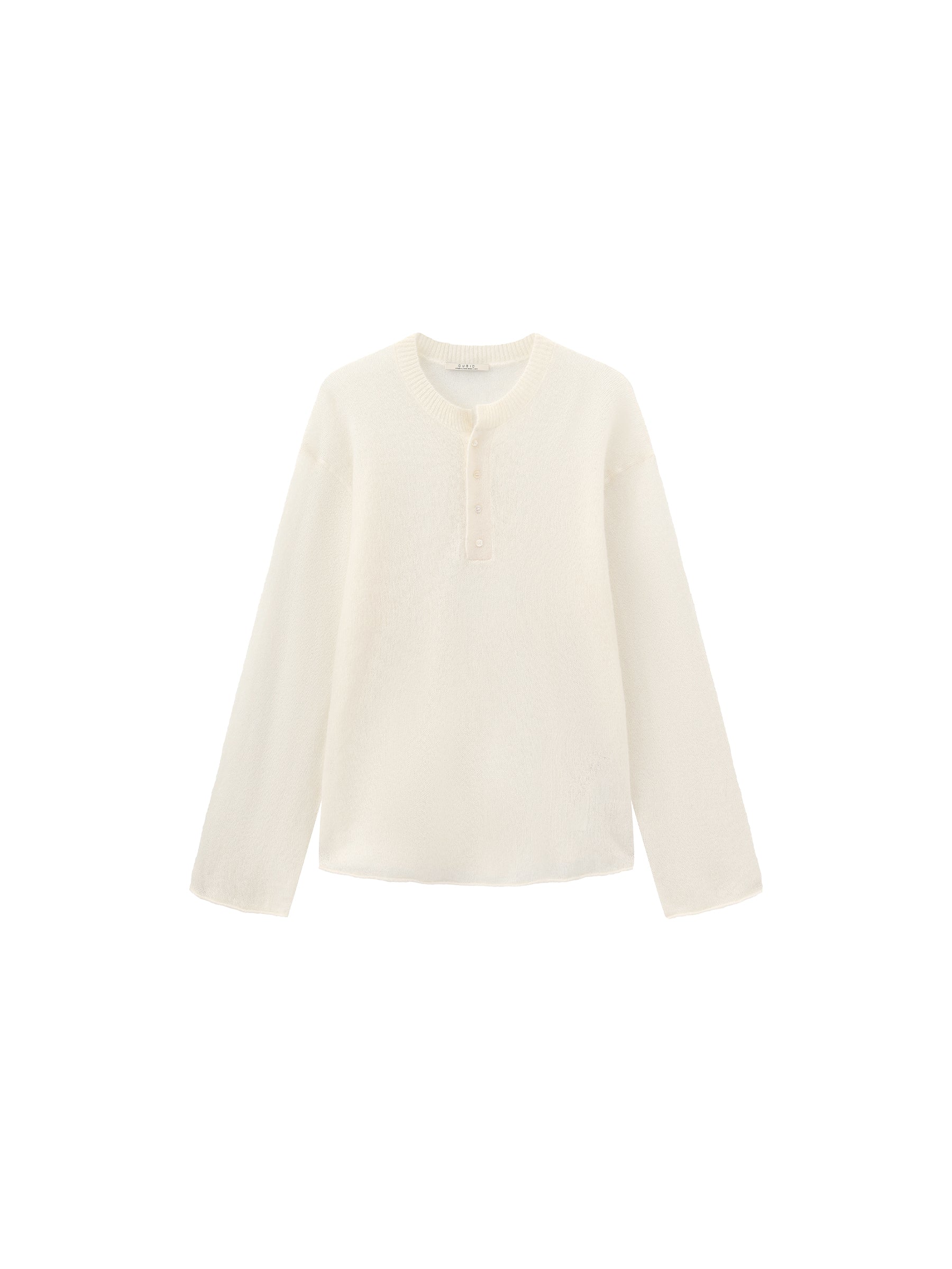 Henley Neck Loose-Fit Long-Sleeve Cover-Up-22