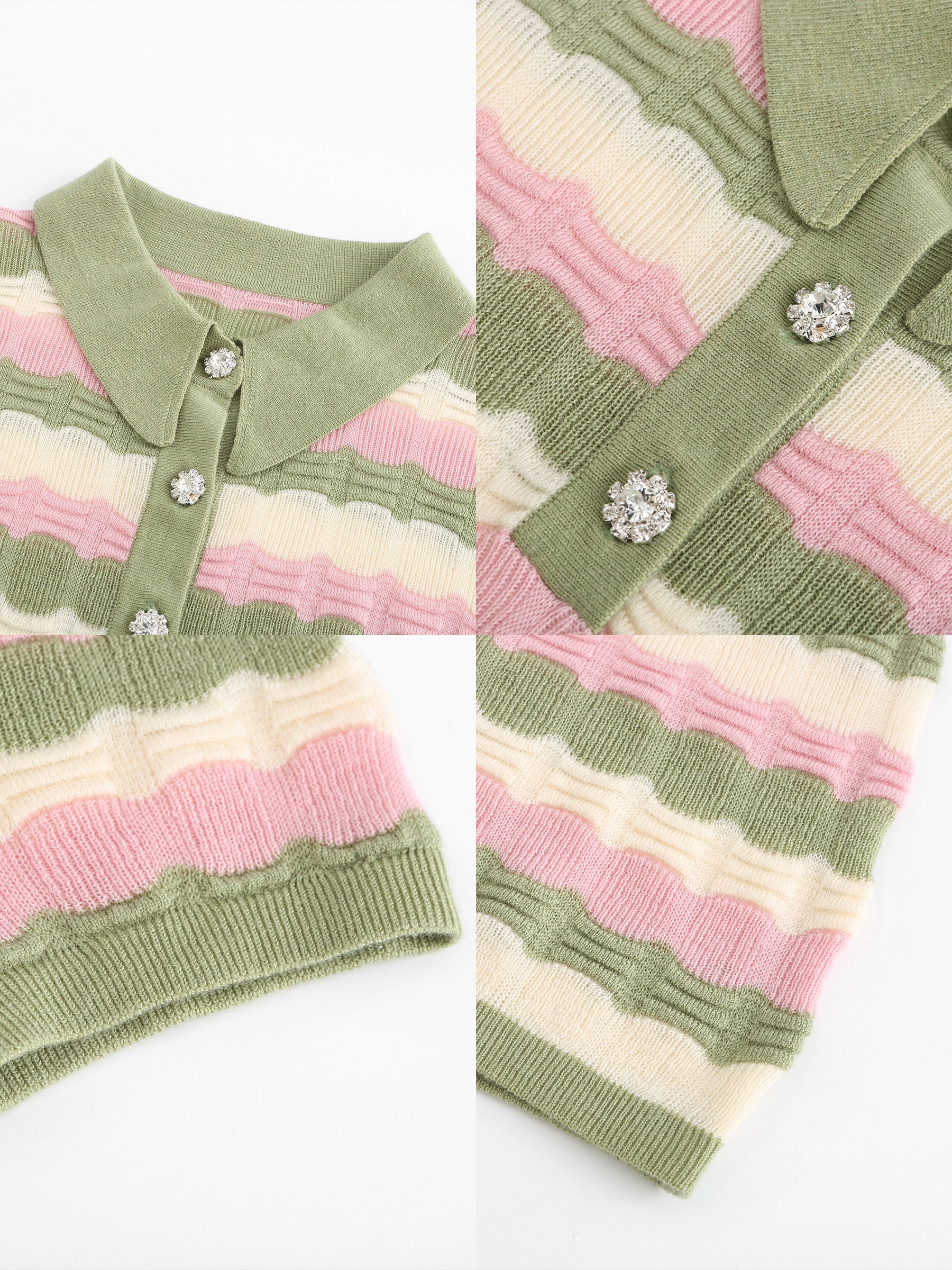 Polo Short Sleeve Striped Knit Dress-22