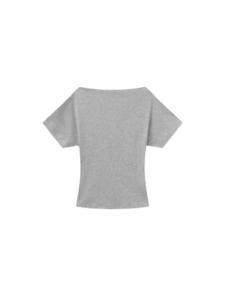 CUBIC Lyocell Blend Off-Shoulder Fitted Top