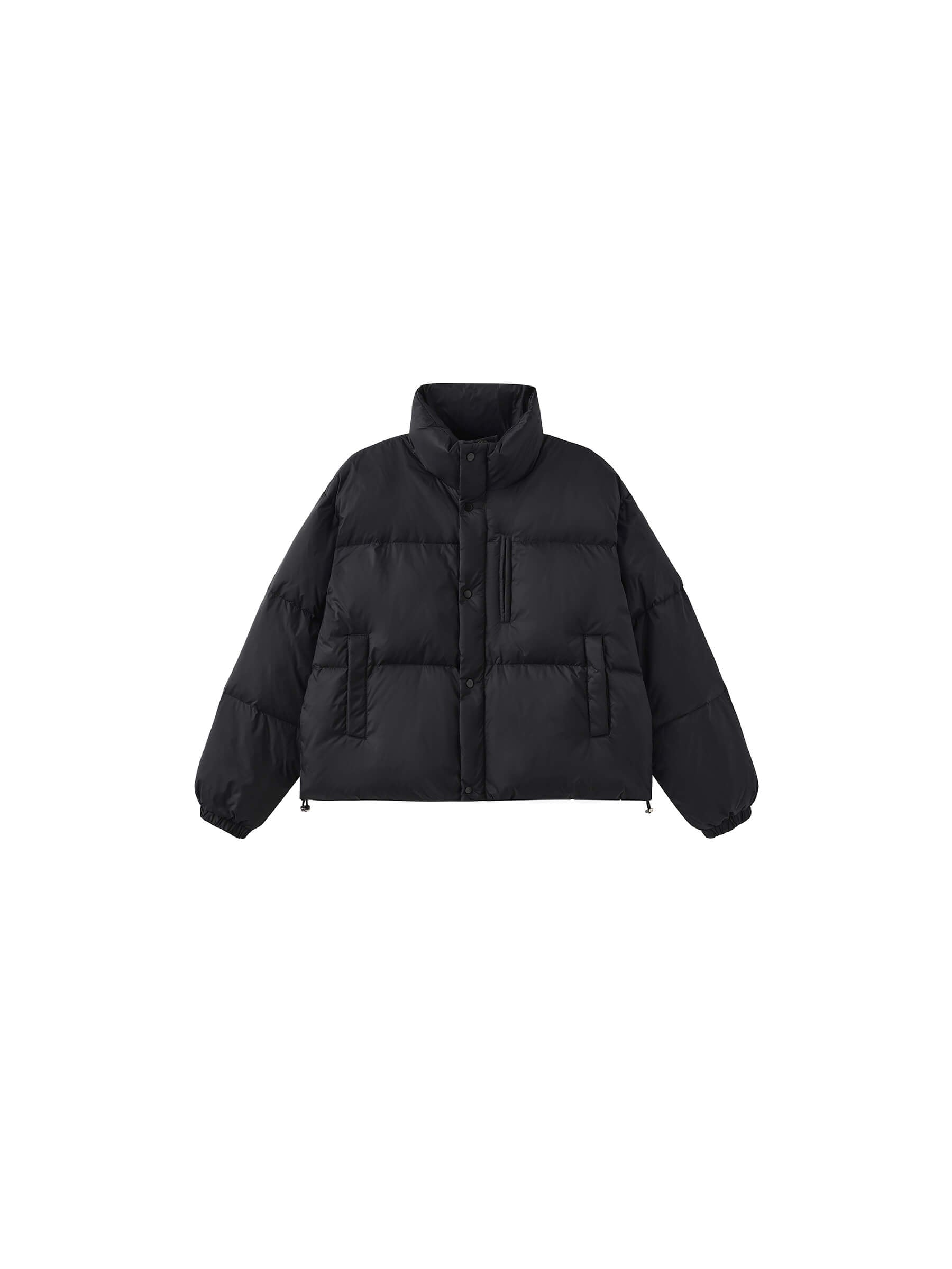 Cropped High Neck Down Coat-26