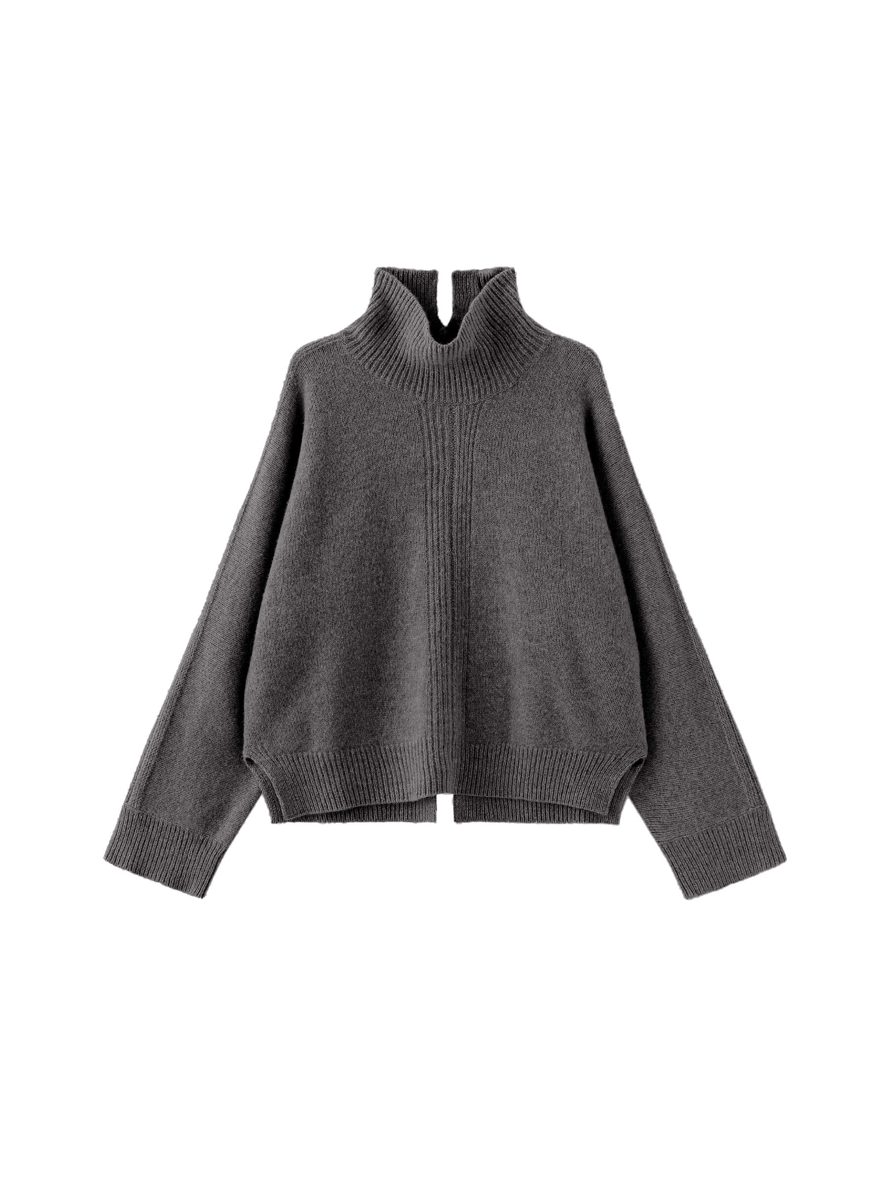 High Neck Sheep Wool Sweater-23