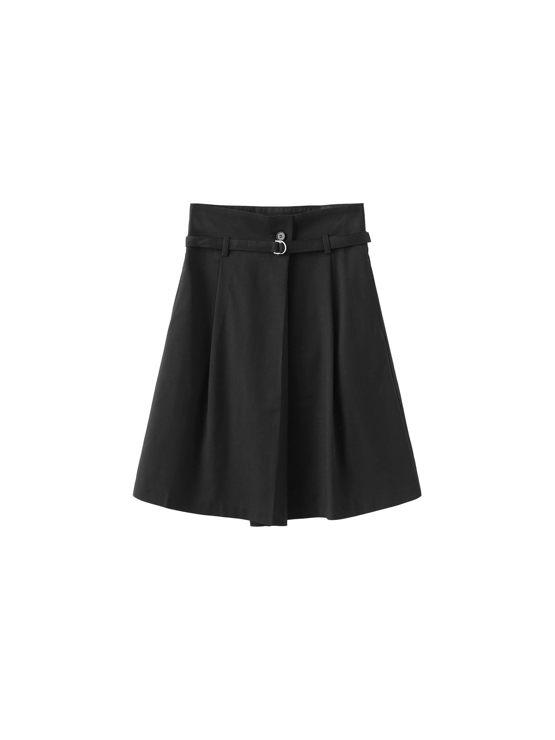 A-line Round Skirt with Wool Blend-23