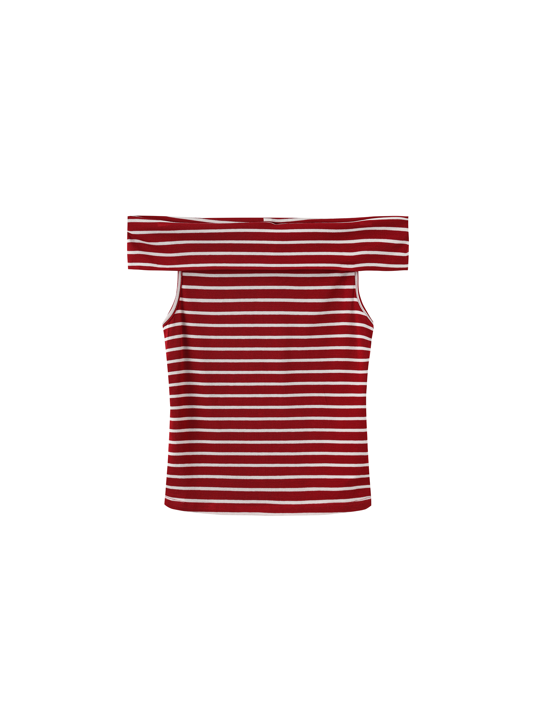 Striped Off-Shoulder Short-Sleeve Top-22