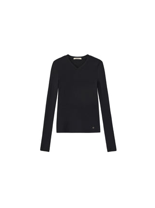 CUBIC Wool Blend V-Neck Knit T-Shirt