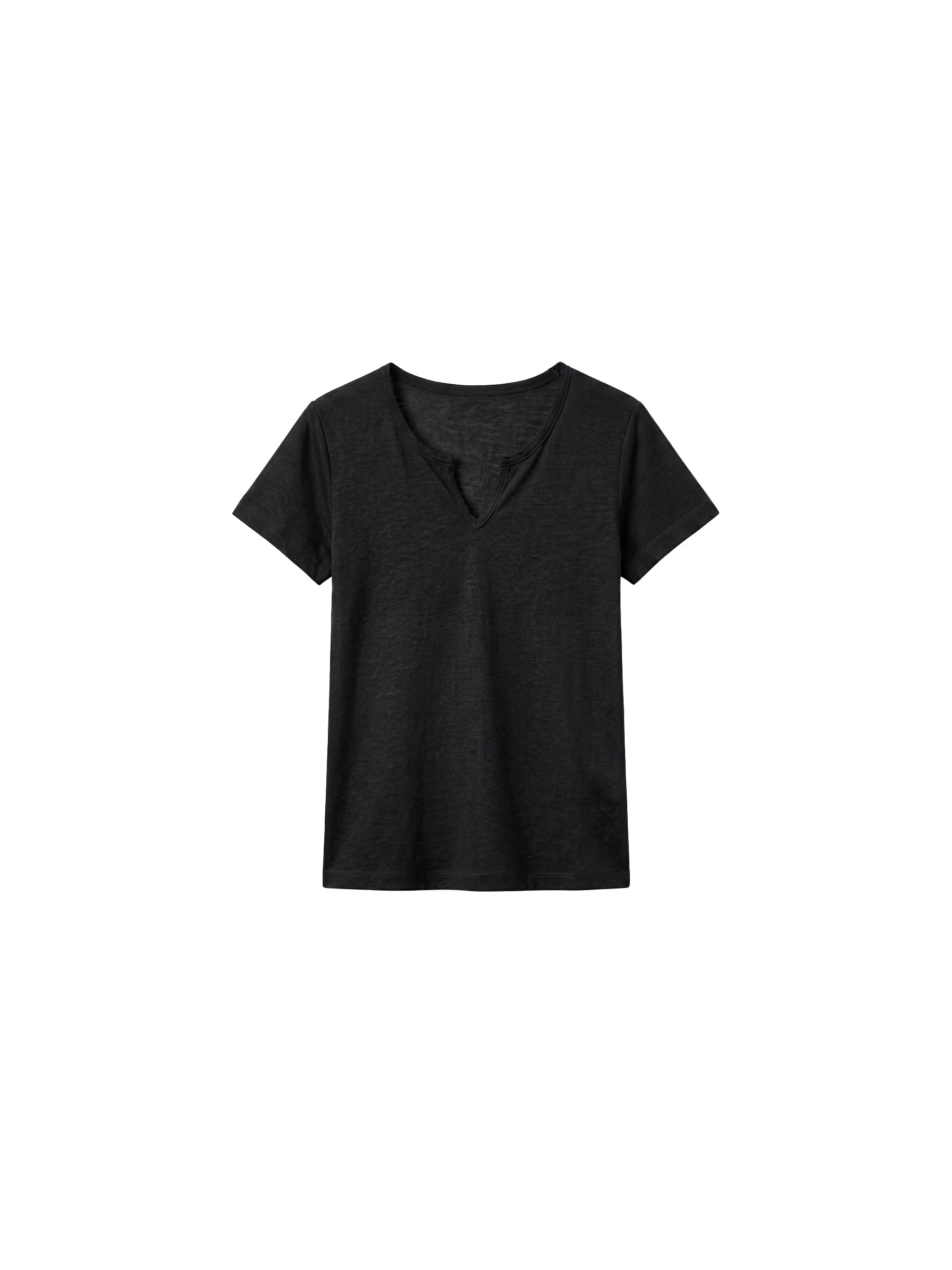 CUBIC Cotton-Blend Notch Neck Slim Fit T-shirt-23