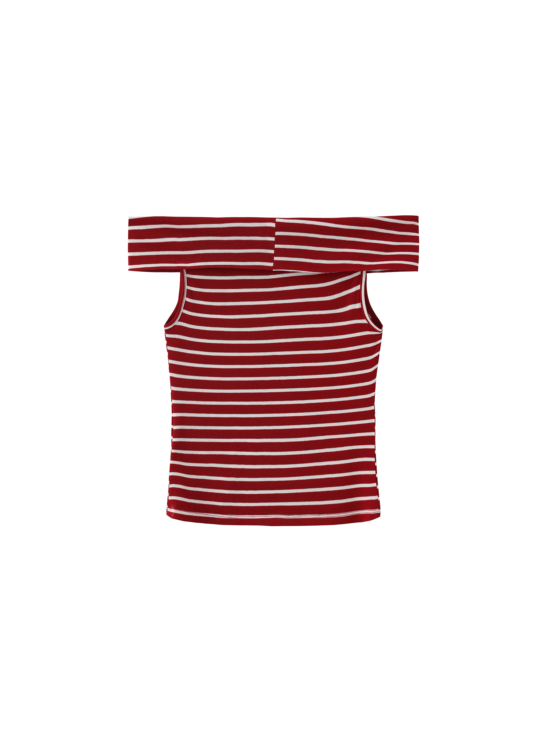 Striped Off-Shoulder Short-Sleeve Top-23