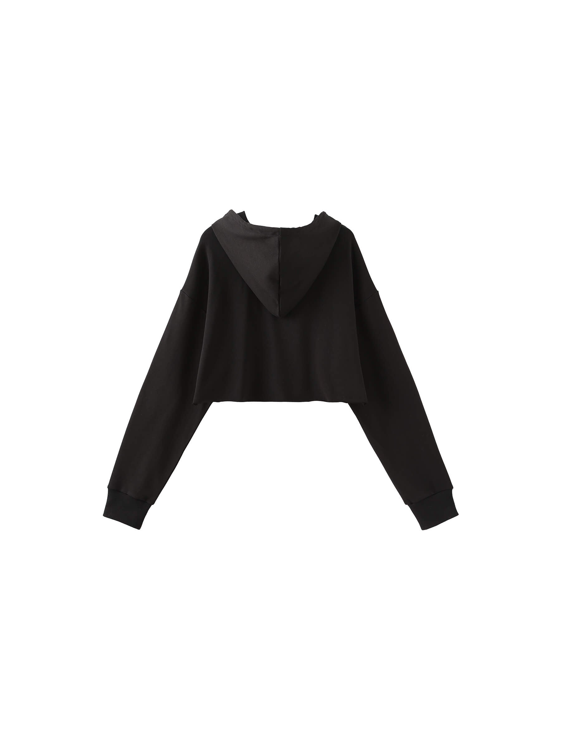 CUBIC Print Hooded Cropped Sweatshirt-27