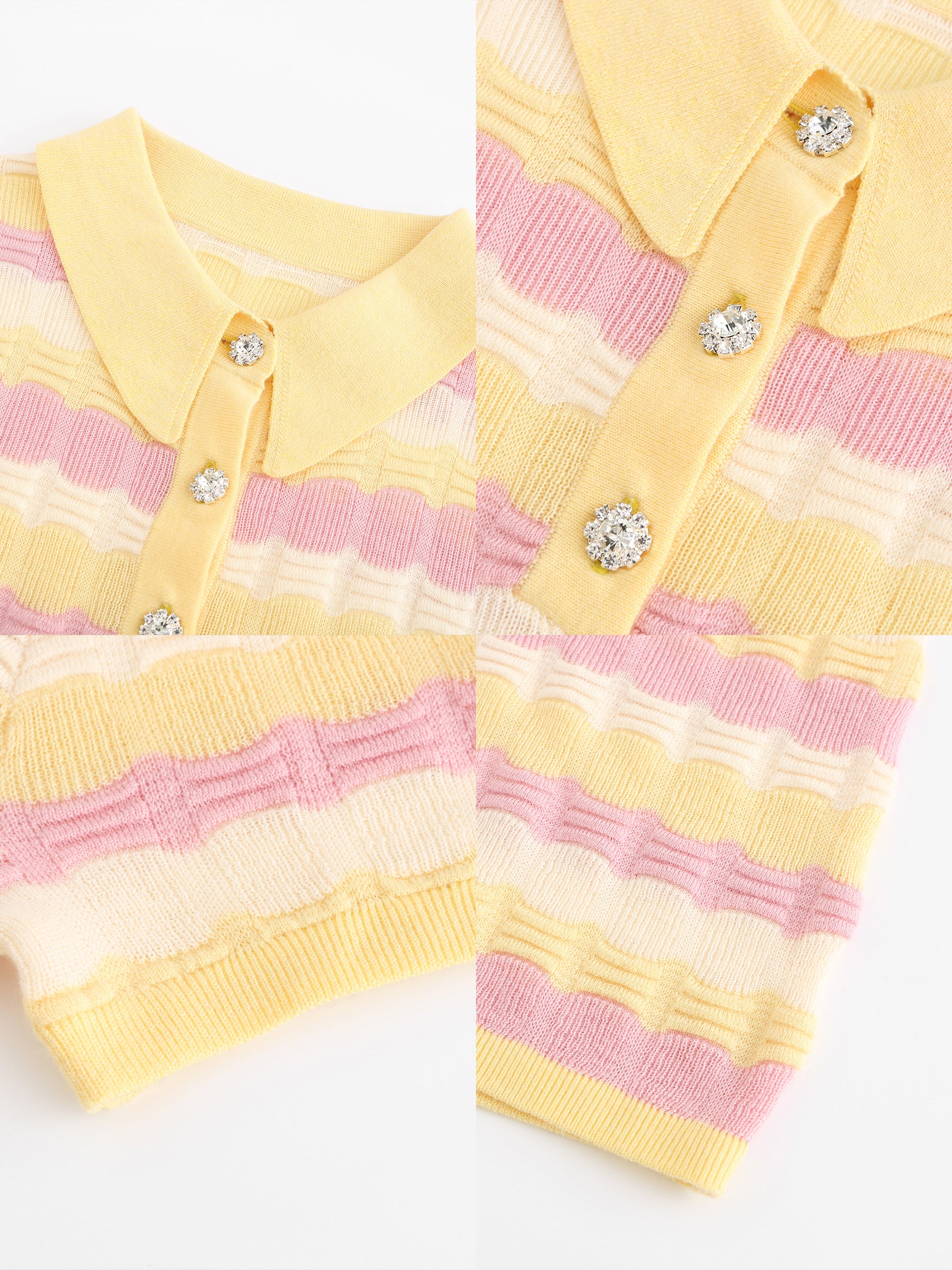 Polo Short Sleeve Striped Knit Dress-23
