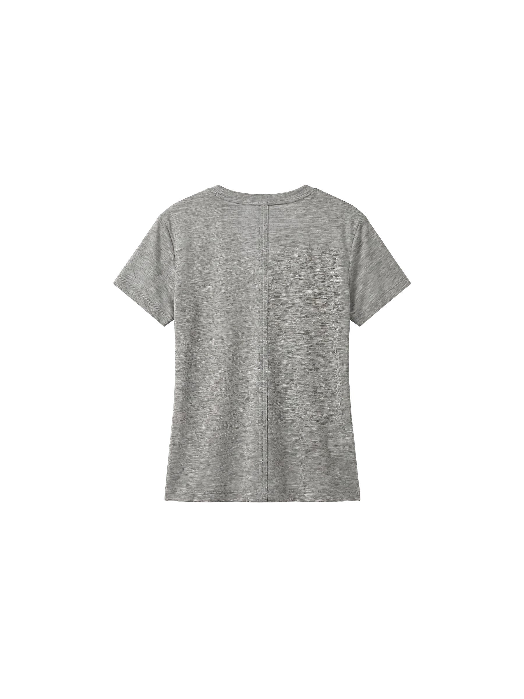 CUBIC Linen-Blend V-Neck Slim Fit Top-24