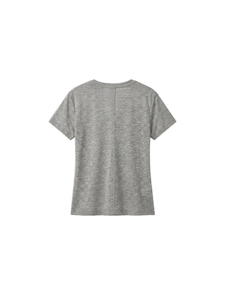 CUBIC Linen-Blend V-Neck Slim Fit Top