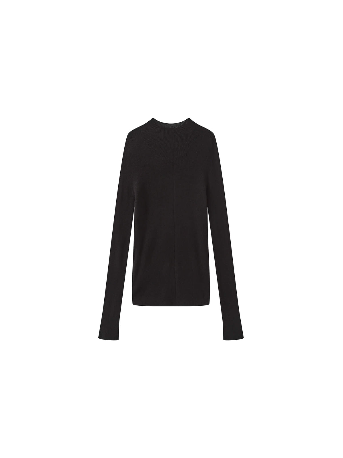 CUBIC 100% Wool Mock‑Neck Fitted Knit Top-32