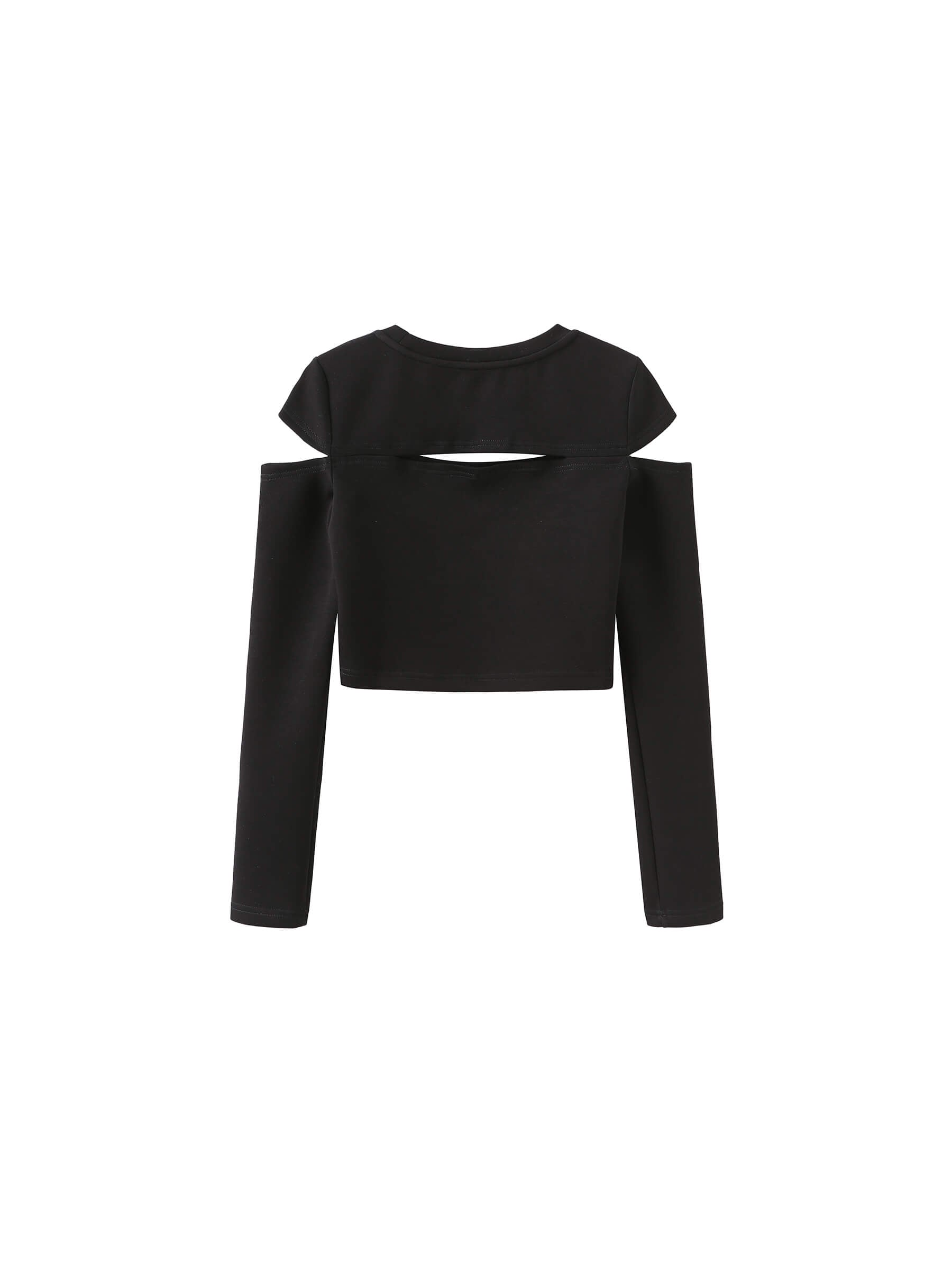 Cut Out Long Sleeve Crop Top-24