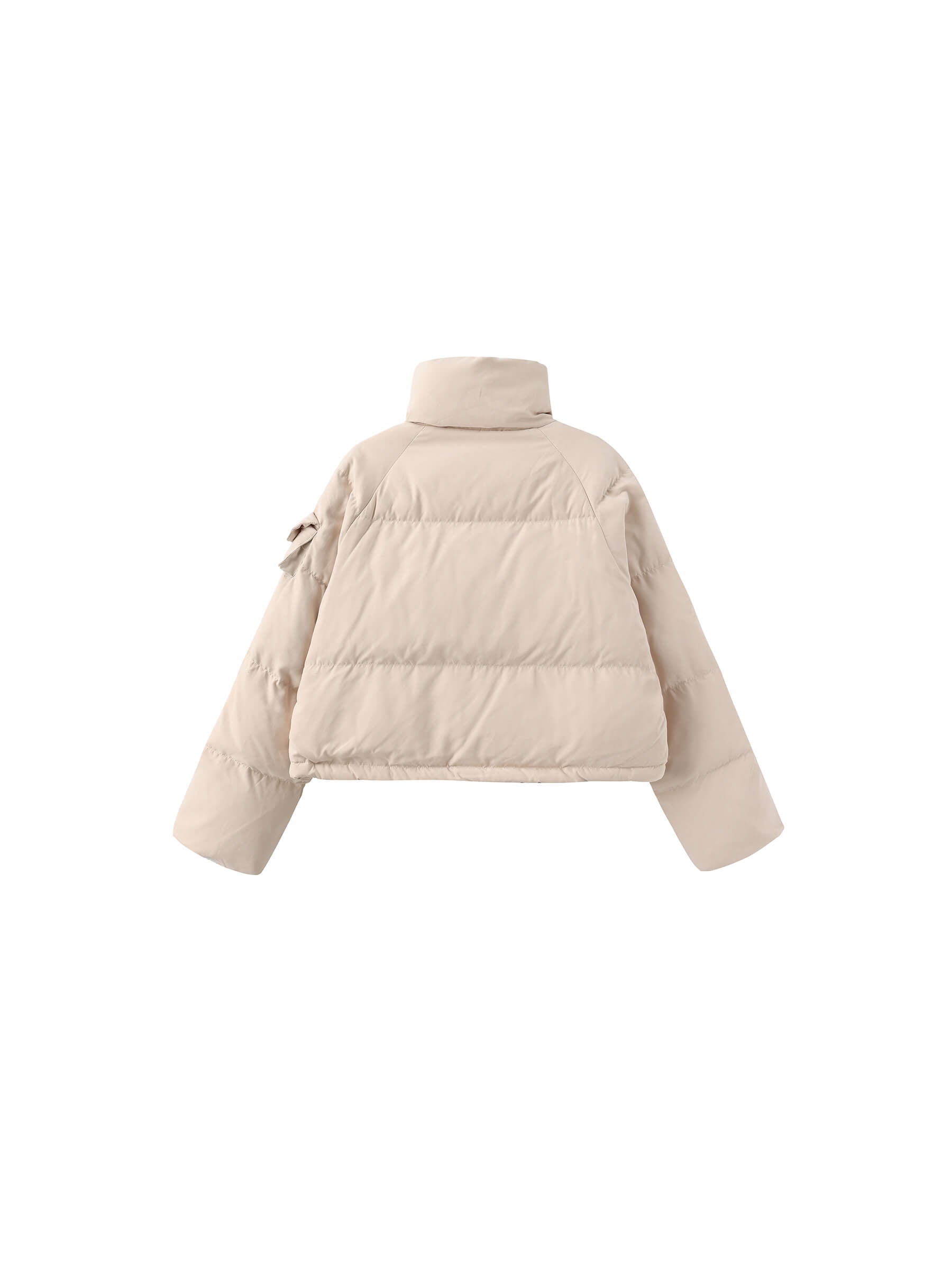 High Neck Short Puffer Down Coat-27