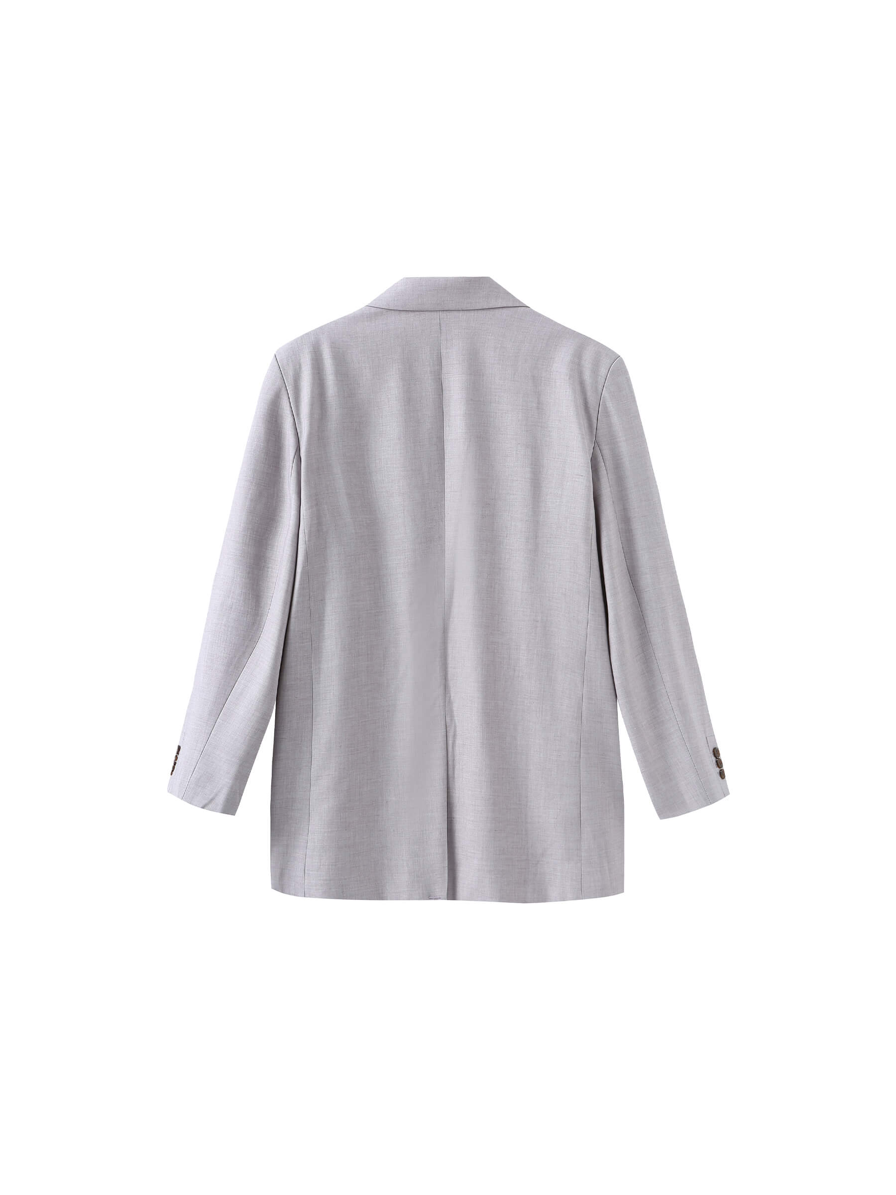 Oversized Shoulder Single Breasted Blazer with Wool Blend-27
