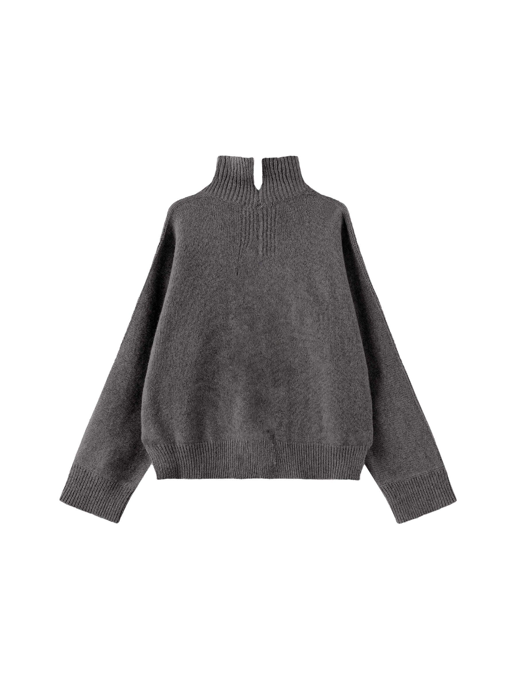 High Neck Sheep Wool Sweater-24