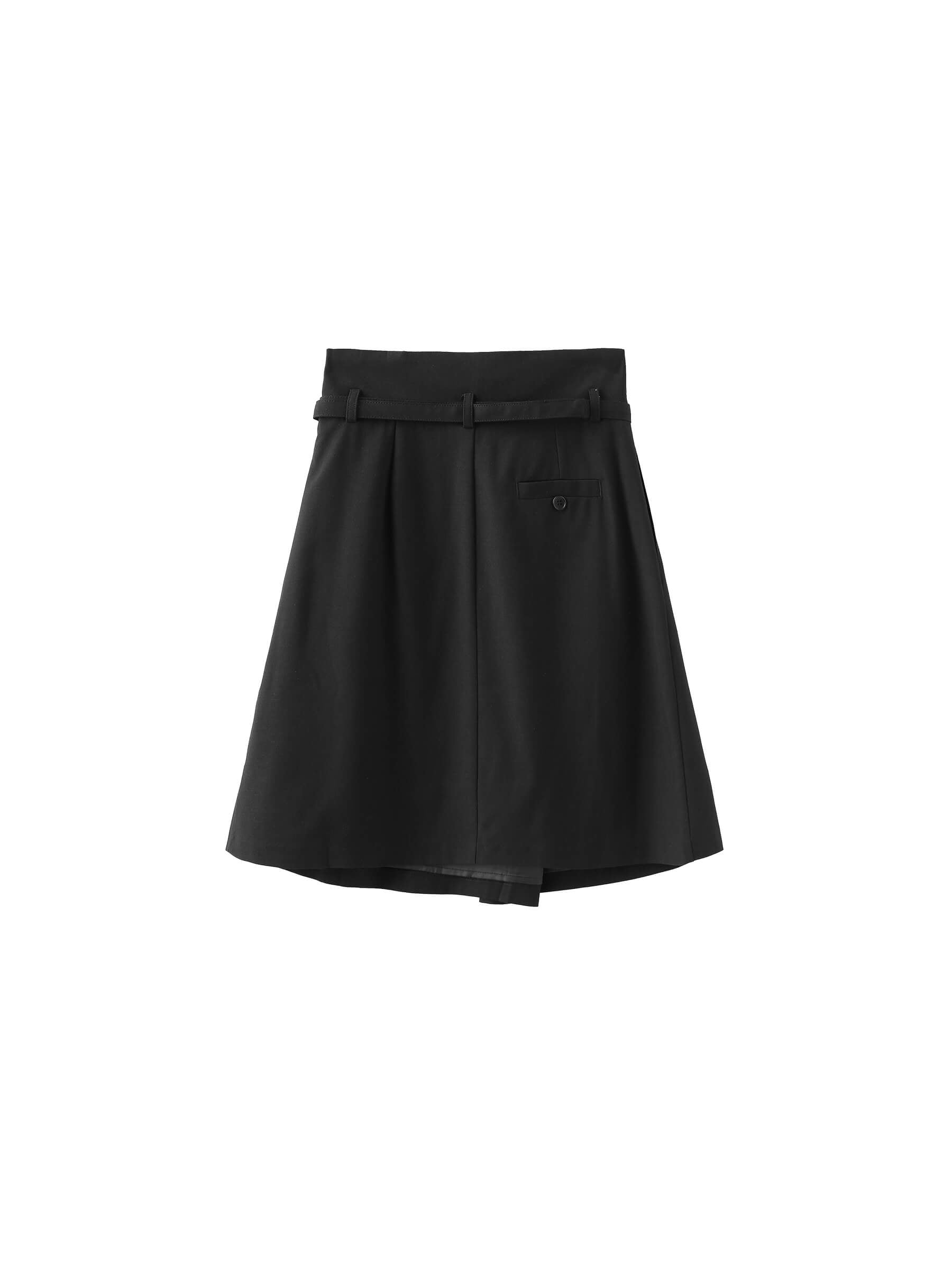 A-line Round Skirt with Wool Blend-24
