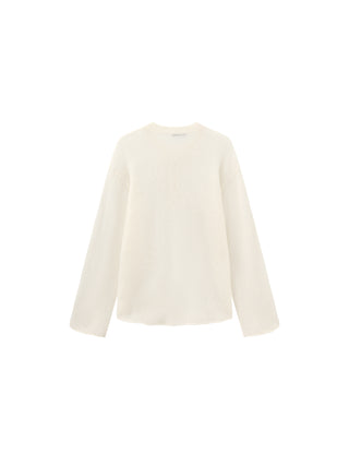 Henley Neck Loose-Fit Long-Sleeve Cover-Up