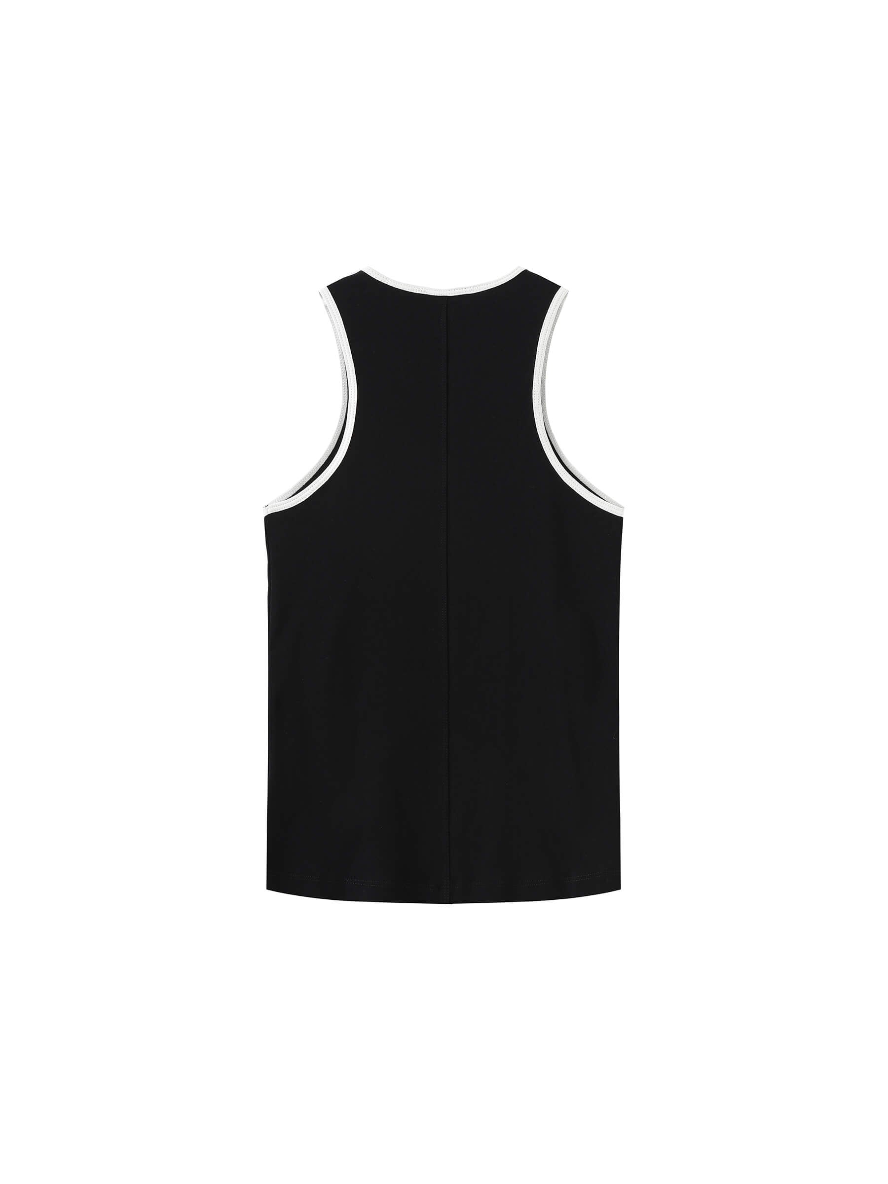 Contrast Cutaway Tank Top-27