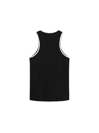Contrast Cutaway Tank Top