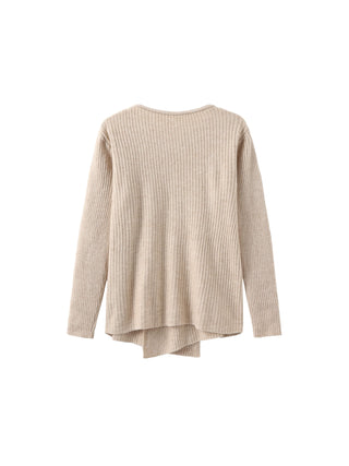 Crossover Ribbed Knit Jumper