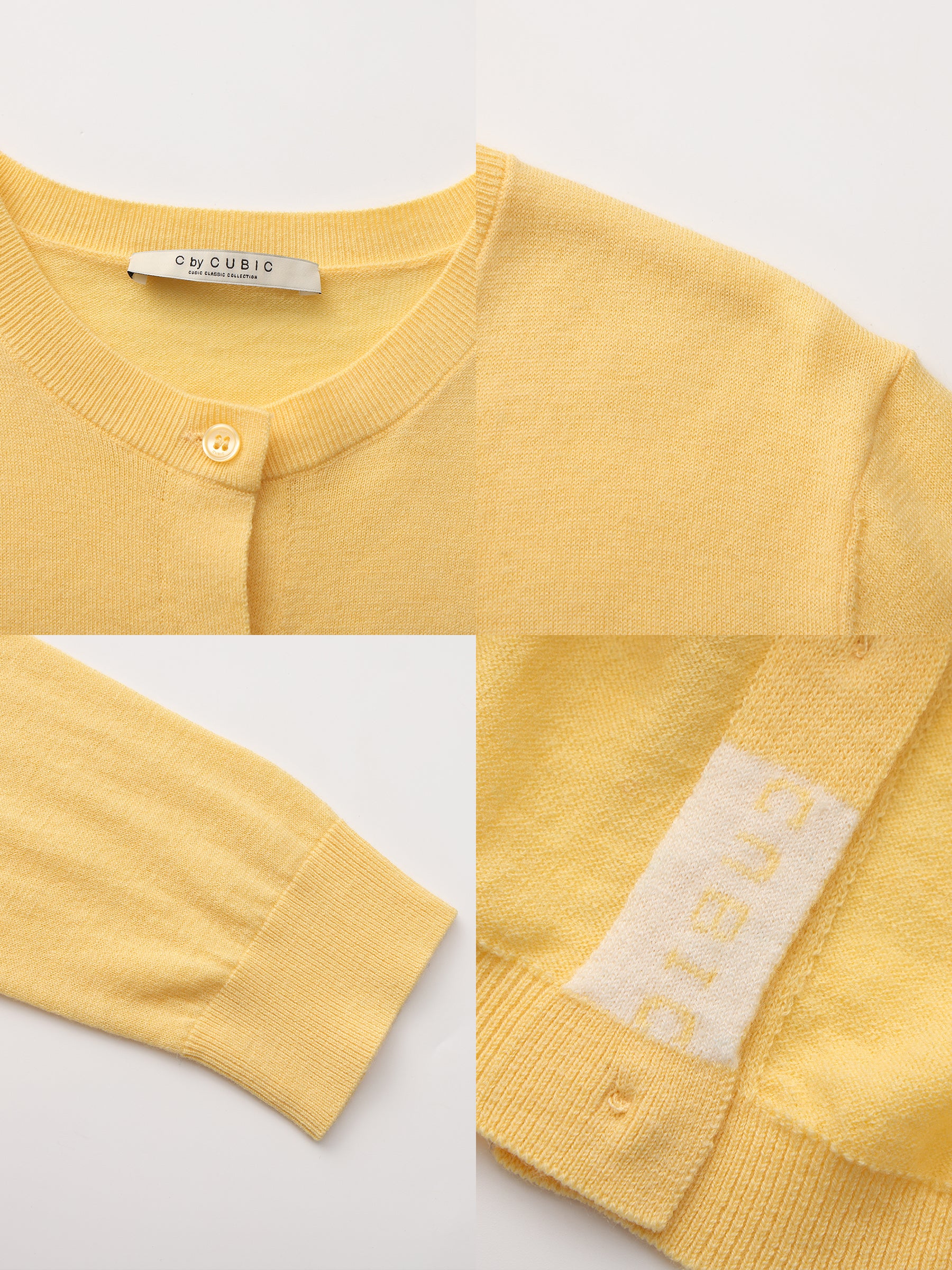 100% Wool Knit Cardigan with Crew Neck-25