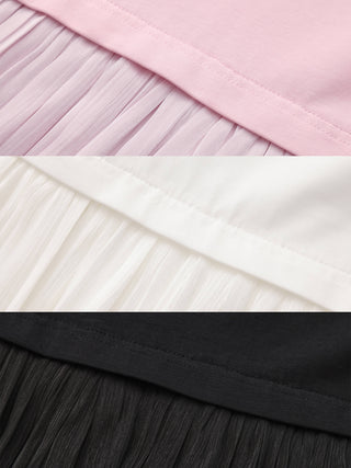 Oversized Round Neck Short Sleeve Pleated Dress