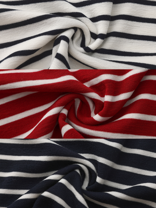 Striped Off-Shoulder Short-Sleeve Top