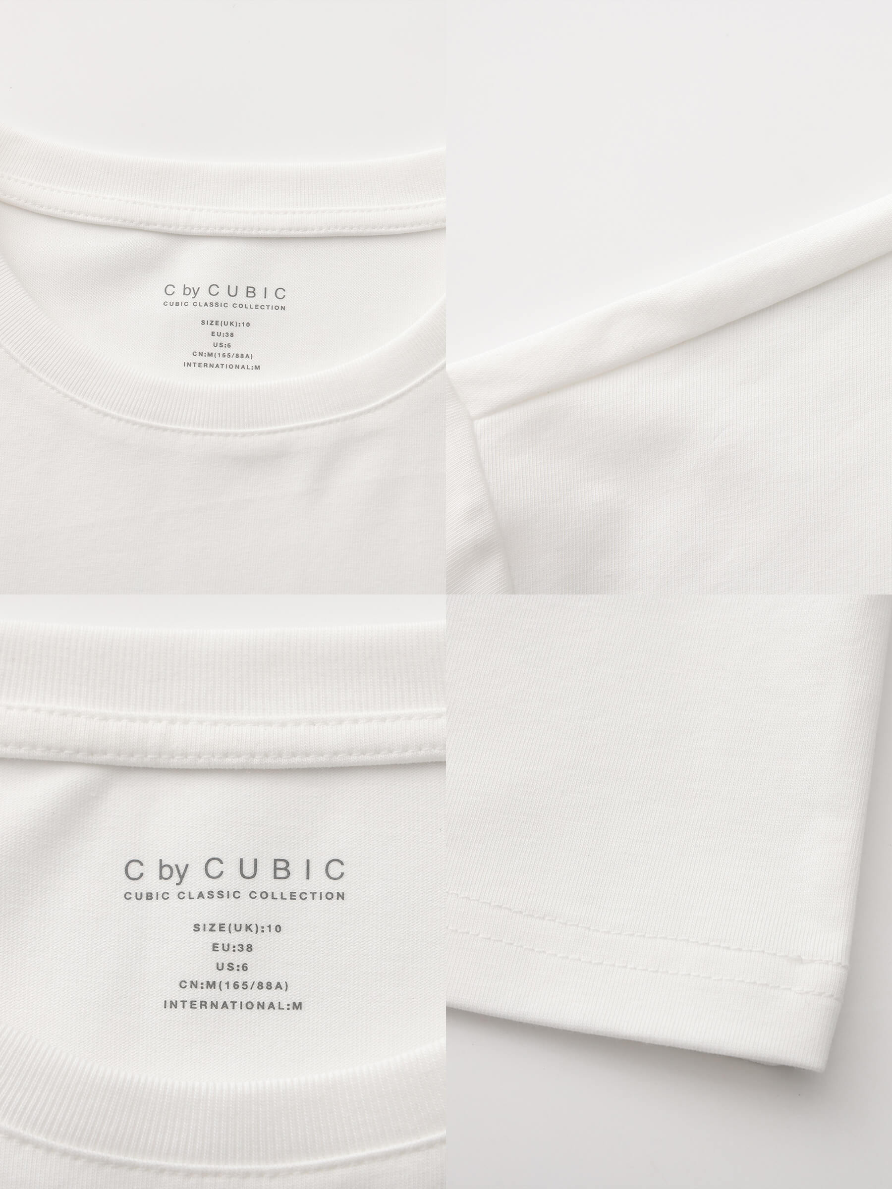 C by CUBIC Oversized Crew Neck Solid T-Shirt-29