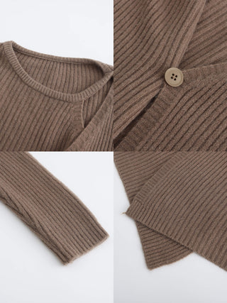 Crossover Ribbed Knit Jumper