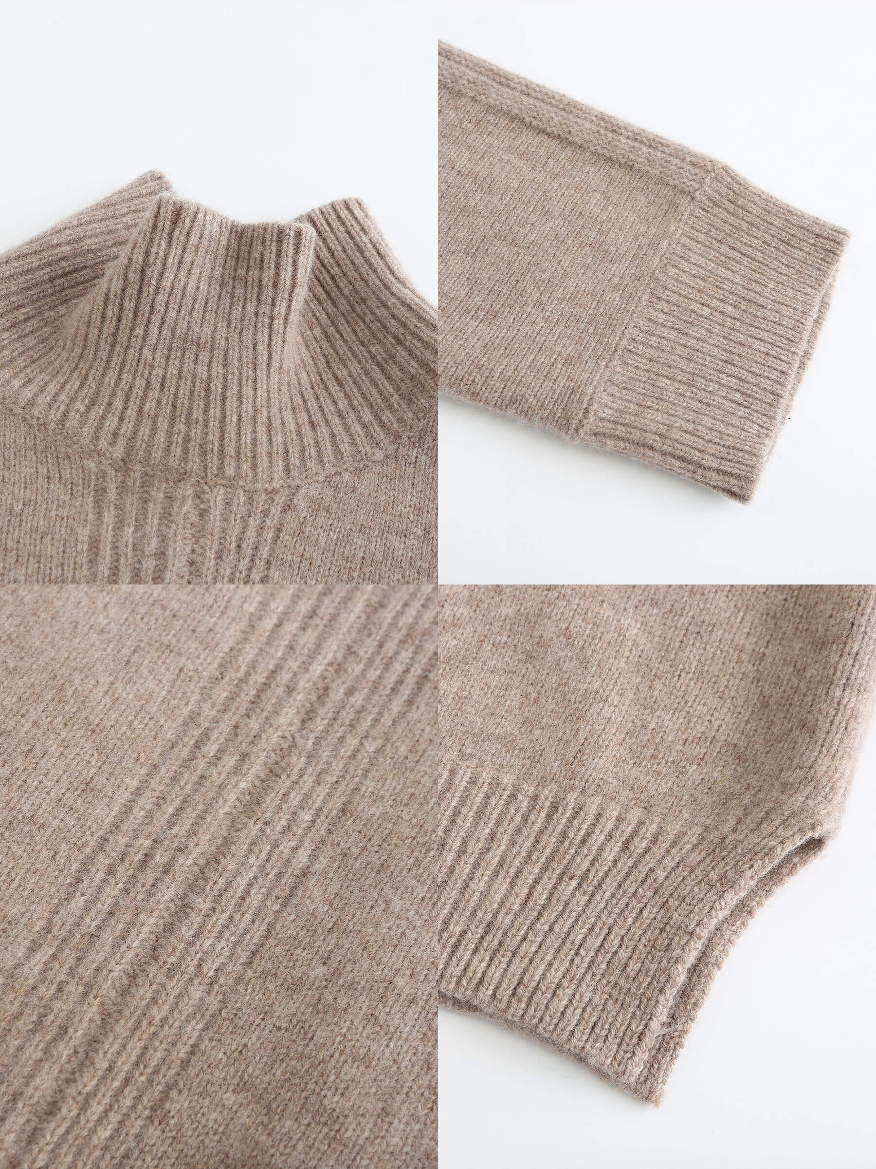 High Neck Sheep Wool Sweater-25