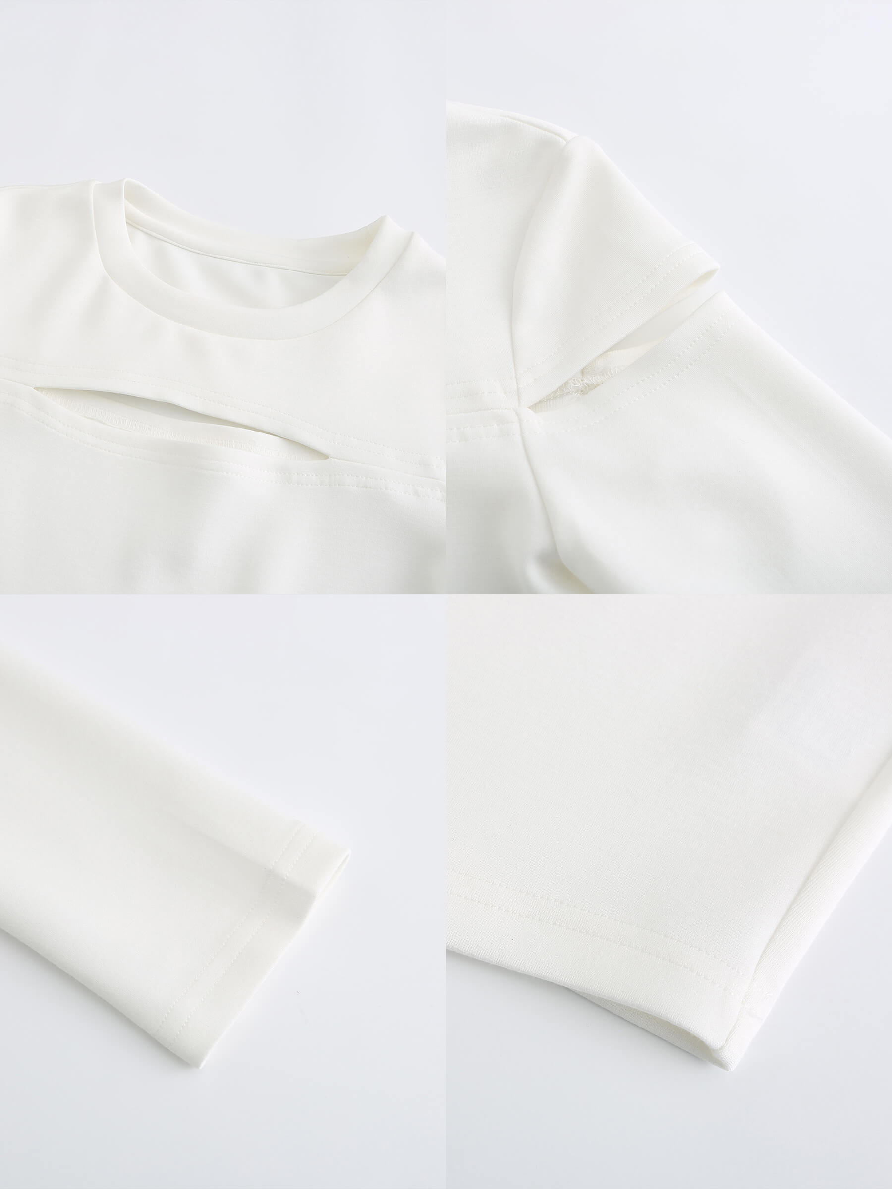 Cut Out Long Sleeve Crop Top-25