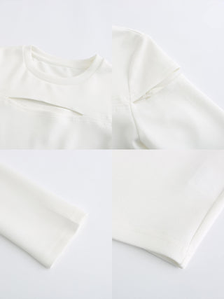 Cut Out Long Sleeve Crop Top
